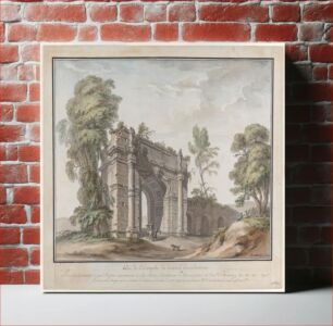 Πίνακας, Design for a Triumphal Arch for the Gardens at Chateau d'Enghien, Belgium by Charles de Wailly