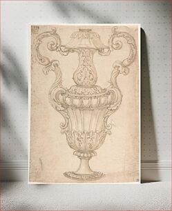 Πίνακας, Design for a Two-Handled Urn with Acanthus, Shell, and Egg-and-Tongue Motif
