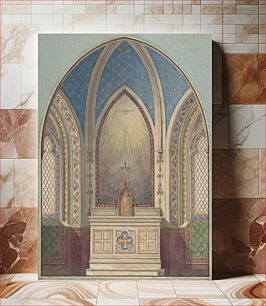 Πίνακας, Design for Altar, Saint Clotilde by Jules Lachaise and Eugène Pierre Gourdet