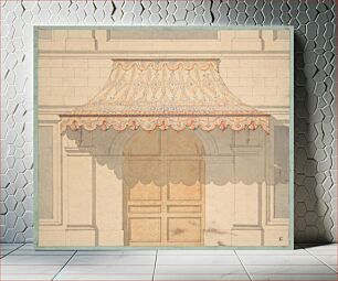 Πίνακας, Design for an awning over a door, in Moorish style by Jules Lachaise and Eugène Pierre Gourdet
