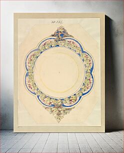 Πίνακας, Design for an Eight- Lobed Platter with Leaf Handles by Alfred Henry Forrester