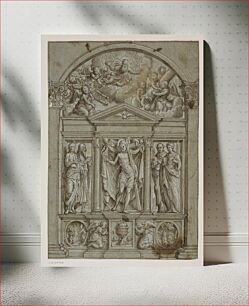 Πίνακας, Design for an elaborate wall above a tabernacle by Domenico Campagnola