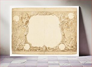Πίνακας, Design for an Ornamental Border Used for the Surround to the General Chart in John Pine's "Tapestry Hangings in the House of Lords", Gravelot