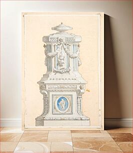 Πίνακας, Design for an ornamented stone pedastal surmounted by an urn by Jules Lachaise and Eugène Pierre Gourdet
