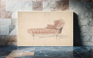 Πίνακας, Design for Chaise Lounge, Anonymous, French, 19th century