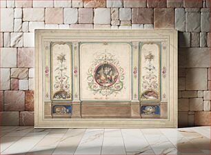 Πίνακας, Design for Decorative Panels with Hunting Scenes Inset