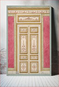 Πίνακας, Design for double doors decorated in the rococco style by Jules-Edmond-Charles Lachaise and Eugène-Pierre Gourdet