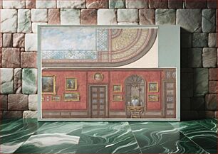 Πίνακας, Design for Gallery Elevation and Ceiling, Hôtel Cottier by Jules Lachaise and Eugène Pierre Gourdet
