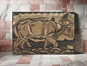 Πίνακας, Design for painting Heidemaatschappij in Arnhem: two draft oxen (1913) by Richard Roland Holst