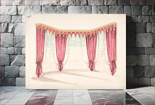 Πίνακας, Design for Red Curtains with a Red and Gold Pelmet