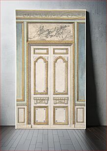 Πίνακας, Design for Single Door and Overdoor Panel with Cupids Bearing a Violin by Jules Edmond Charles Lachaise and Eugène Pierre Gourdet