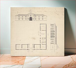 Πίνακας, Design for stables, plan with 2 elevations