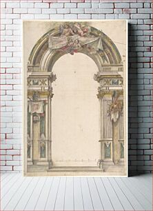Πίνακας, Design for the Entrance to a Chapel, Anonymous, Italian, Piedmontese, 18th century