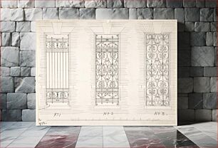 Πίνακας, Design for Three Wrought Iron Window Guards