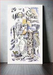 Πίνακας, Design for Urne Buriall–Ghosts, (1932) by Paul Nash