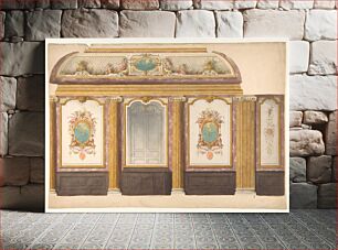 Πίνακας, Design for wall panels with putti and flower garlands by Jules Edmond Charles Lachaise and Eugène Pierre Gourdet