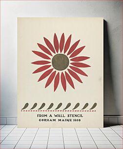 Πίνακας, Design from Gorham, Maine 1800: from Proposed Portfolio "Maine Wall Stencils" (1935–1942) by Mildred E. Bent