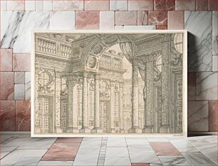 Πίνακας, Design of a Perspective for a Stage Set with Courtyard and Triumphal Arch