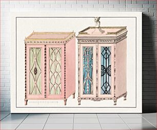 Πίνακας, Designs for Two Cabinets (1805) watercolor art