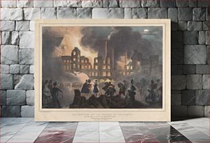 Πίνακας, Destruction of the Houses of Parliament, Oct 16th, 1834, as Seen from Henry VIIth's Chapel