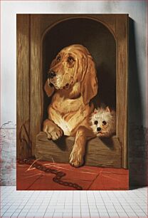 Πίνακας, Dignity and Impudence by Sir Edwin Landseer (1877), Landseer’s dog painting of a bloodhound and a terrier