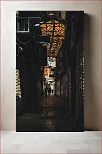 Πίνακας, Dimly Lit Alley with Walkers Ημιφωτισμένη αλέα με περιπατητές