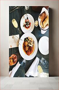 Πίνακας, Dining Table with Food and Drinks Τραπεζαρία με Φαγητό και Ποτά