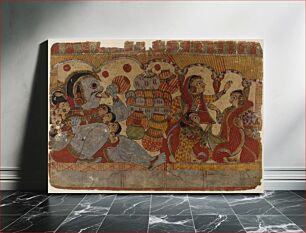 Πίνακας, Disguised Ghatotkacha (?) in Vatsala's House, Scene from the Story of the Marriage of Abhimanyu and Vatsala, Folio from a Mahabharata ([War of the] Great Bharatas)