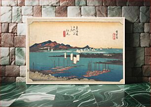 Πίνακας, Distant View of Miho Beach from Ejiri by Utagawa Hiroshige