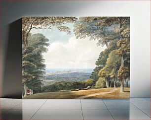Πίνακας, Distant View of Windsor Castle (1757–1819) watercolor art by Samuel Davis