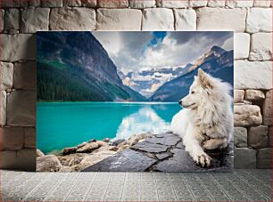 Πίνακας, Dog by the Lake Σκύλος δίπλα στη λίμνη