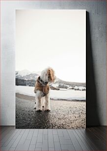 Πίνακας, Dog in a Winter Landscape Σκύλος σε χειμερινό τοπίο