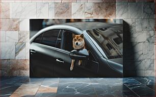 Πίνακας, Dog in Car Σκύλος στο αυτοκίνητο