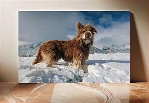 Πίνακας, Dog in the Snowy Mountains Σκύλος στα Χιονισμένα Βουνά