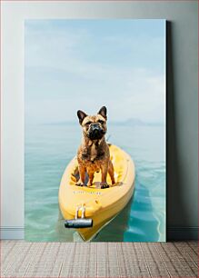 Πίνακας, Dog on a Kayak Σκύλος σε καγιάκ