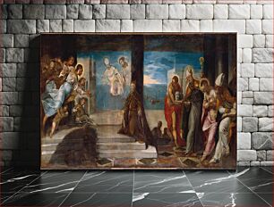 Πίνακας, Doge Alvise Mocenigo (1507–1577) Presented to the Redeemer by Jacopo Tintoretto (Jacopo Robusti)