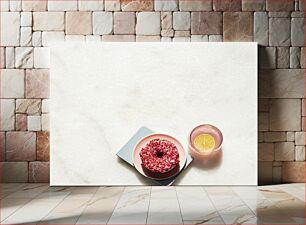 Πίνακας, Donut with Drink Ντόνατ με ποτό