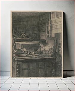 Πίνακας, Dorothea busy in the old library (1899) by Alice Barber Stephens