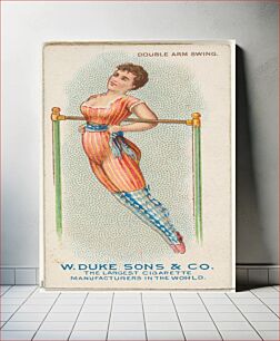 Πίνακας, Double Arm Swing, from the Gymnastic Exercises series (N77) for Duke brand cigarettes issued by W. Duke, Sons & Co