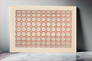 Πίνακας, Draft barrel vault with octagonal and square cassettes in gray and red