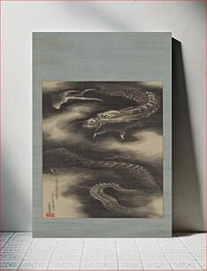 Πίνακας, Dragon and clouds by Katsushika Hokusai