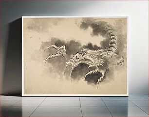 Πίνακας, Dragon emerging from clouds