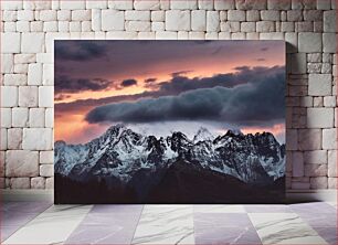 Πίνακας, Dramatic Mountain Sunset Δραματικό ηλιοβασίλεμα του βουνού