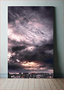 Πίνακας, Dramatic Sky Over Cityscape Δραματικός ουρανός πάνω από το αστικό τοπίο
