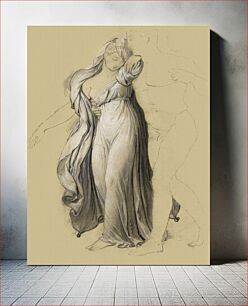 Πίνακας, Drapery Study for "Castor and Pollux Freeing Helen" (1817) by Joseph-Ferdinand Lancrenon