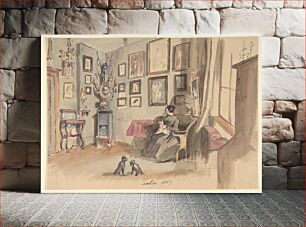 Πίνακας, Drawing of an Interior: Atelier by Anonymous, French, 19th century