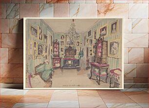 Πίνακας, Drawing of an Interior: Cabinet du Salon by Anonymous, French, 19th century