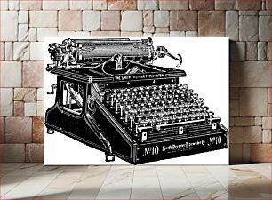 Πίνακας, Drawing of the Smith Premier typewriter, originally invented by Alexander Brown at the L