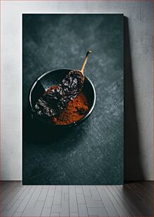 Πίνακας, Dried Chili Pepper and Powder Αποξηραμένο πιπέρι τσίλι και σκόνη