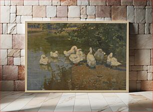 Πίνακας, [Ducks by a pond]